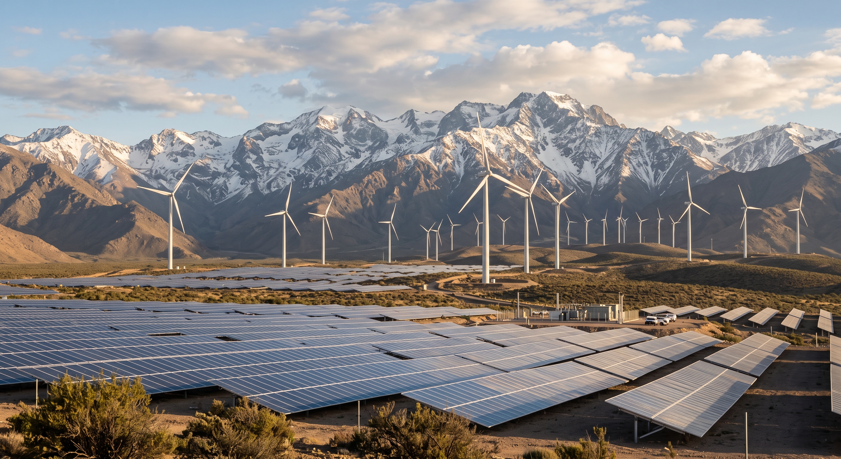 Energía solar y transmisión eléctrica
